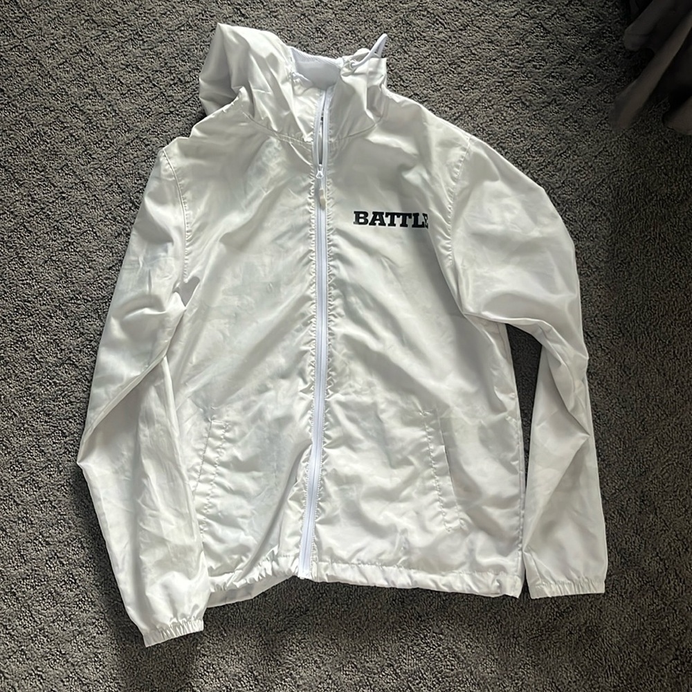 Battle Sports Windbreaker- Camo White - Size M
